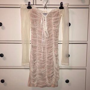 White body fitting dress